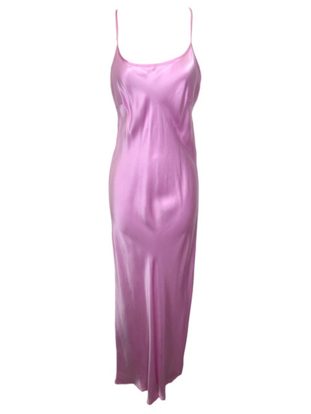 Flannel Pink Silk Slip Dress